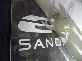 Sandstrahlfolie